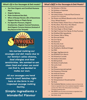 What's In Our Sausages & Deli Meats and More Importantly What's NOT In Them