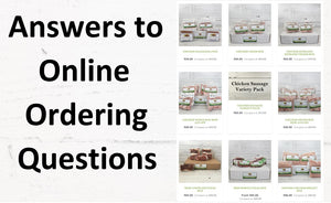 Answers To Online Ordering Questions