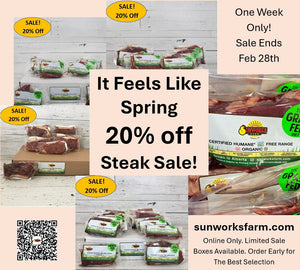 It Feels Like Spring 20% Off Steak Sale Online!