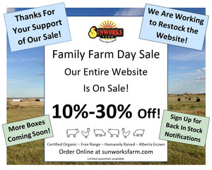 Wow! Thanks so much for your support of our Family Farm Day Online Sale!