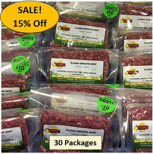 Bulk Box Extra Lean Ground Beef - 30 pkg