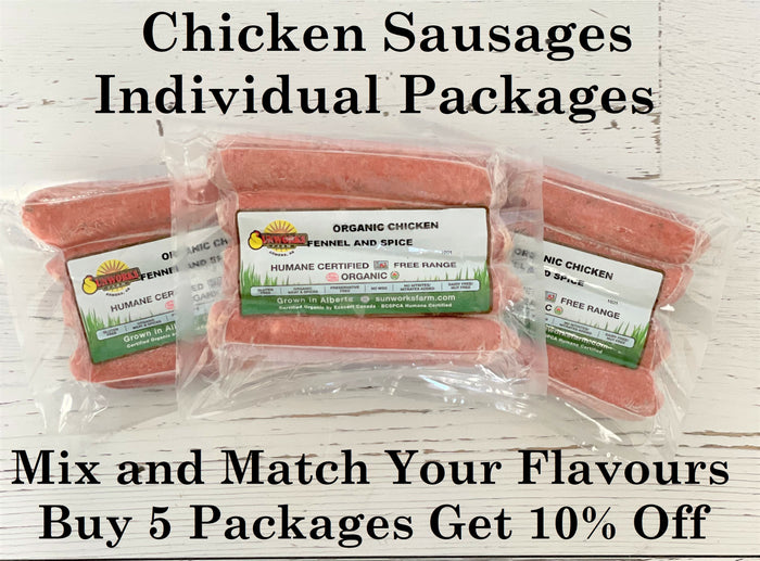Chicken Sausages - Individual Packages - Mix and Match Your Flavours